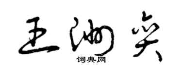 曾慶福王洲奕草書個性簽名怎么寫