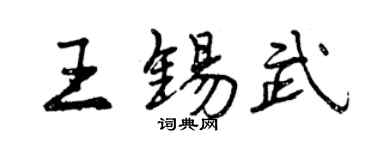 曾慶福王錫武行書個性簽名怎么寫
