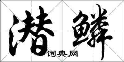 胡問遂潛鱗行書怎么寫