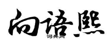 胡問遂向語熙行書個性簽名怎么寫