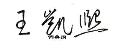 駱恆光王凱熙草書個性簽名怎么寫