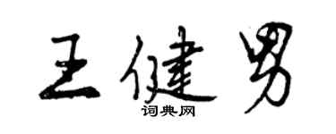 曾慶福王健男行書個性簽名怎么寫