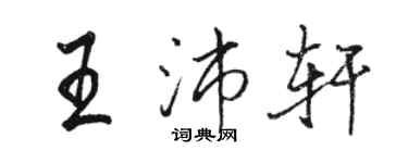 駱恆光王沛軒行書個性簽名怎么寫