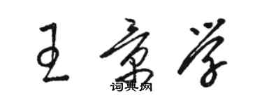 駱恆光王景學草書個性簽名怎么寫