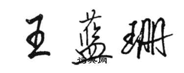 駱恆光王藍珊行書個性簽名怎么寫