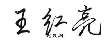 駱恆光王紅亮行書個性簽名怎么寫