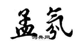 胡問遂孟氛行書個性簽名怎么寫