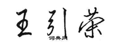 駱恆光王引榮行書個性簽名怎么寫