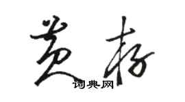 駱恆光黃存草書個性簽名怎么寫