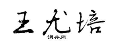 曾慶福王尤培行書個性簽名怎么寫