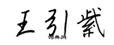 王正良王引紫行書個性簽名怎么寫