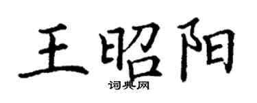 丁謙王昭陽楷書個性簽名怎么寫