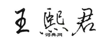 駱恆光王熙君行書個性簽名怎么寫