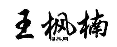 胡問遂王楓楠行書個性簽名怎么寫