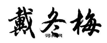 胡問遂戴冬梅行書個性簽名怎么寫