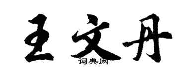 胡問遂王文丹行書個性簽名怎么寫