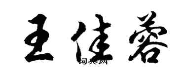 胡問遂王佳蓉行書個性簽名怎么寫