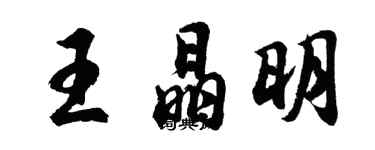 胡問遂王晶明行書個性簽名怎么寫