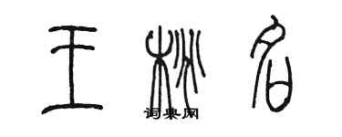 陳墨王桃名篆書個性簽名怎么寫