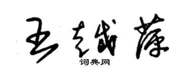 朱錫榮王越萍草書個性簽名怎么寫