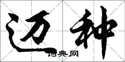 胡問遂邁種行書怎么寫