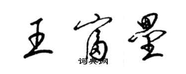 梁錦英王富壘草書個性簽名怎么寫