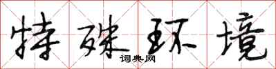 段相林特殊環境行書怎么寫