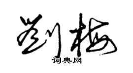 曾慶福劉梅草書個性簽名怎么寫