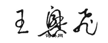 駱恆光王興飛草書個性簽名怎么寫