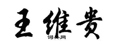 胡問遂王維貴行書個性簽名怎么寫