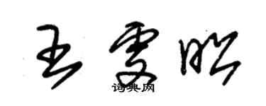 朱錫榮王雯昭草書個性簽名怎么寫