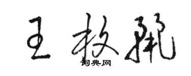 駱恆光王枚麗草書個性簽名怎么寫