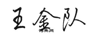 駱恆光王金隊行書個性簽名怎么寫