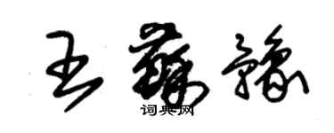 朱錫榮王蘇豫草書個性簽名怎么寫