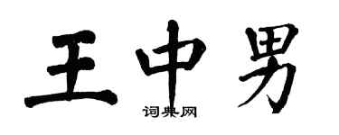 翁闓運王中男楷書個性簽名怎么寫