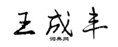 曾慶福王成豐行書個性簽名怎么寫