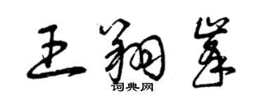 曾慶福王翔峰草書個性簽名怎么寫