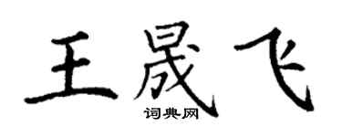 丁謙王晟飛楷書個性簽名怎么寫