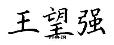 丁謙王望強楷書個性簽名怎么寫