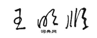 駱恆光王明順草書個性簽名怎么寫