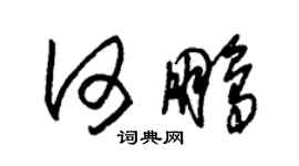 朱錫榮何鵬草書個性簽名怎么寫