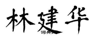 翁闓運林建華楷書個性簽名怎么寫