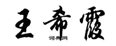 胡問遂王希霞行書個性簽名怎么寫