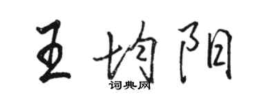 駱恆光王均陽行書個性簽名怎么寫