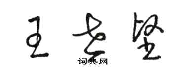 駱恆光王世堅草書個性簽名怎么寫