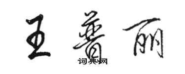 駱恆光王普麗行書個性簽名怎么寫