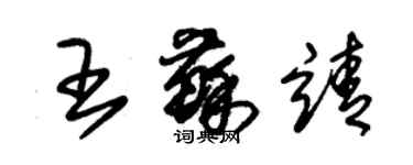 朱錫榮王蘇靖草書個性簽名怎么寫