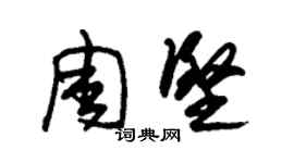 朱錫榮周堅草書個性簽名怎么寫