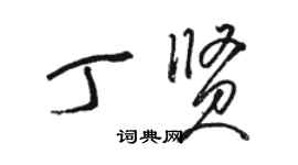 駱恆光丁賢草書個性簽名怎么寫