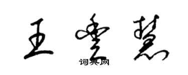 梁錦英王豐慧草書個性簽名怎么寫
